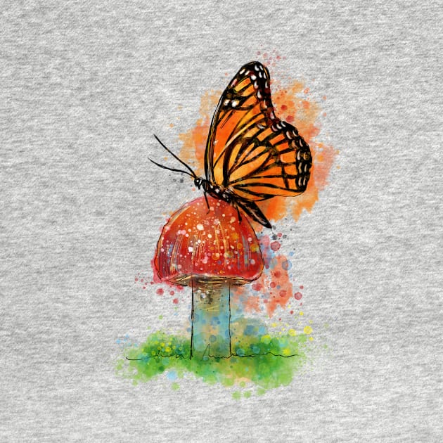 Butterfly and Mushroom by beaugeste2280@yahoo.com